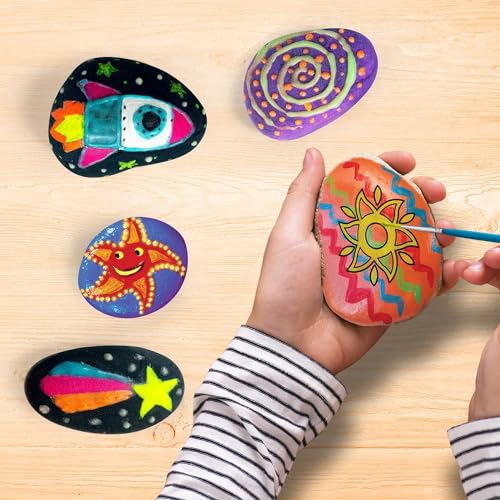 Aigybobo Kids Arts and Crafts Painting Kit, 6 Pack Paint Your Own Plaster  Stones for Kid Girl Ages 4-8, Creativity Art Supplies, Christmas Birthday