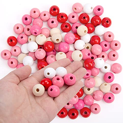 BigOtters 560PCS Wooden Beads for Crafts, Natural Round Beads 7 Sizes  Unfinished Wood Beads Bulk 25, 20, 16, 14, 12, 10, 8mm Beads for Garland  Macrame