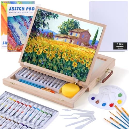 Van Gogh Watercolor Paint Set, Plastic Pocketbox, 18-Half Pan + 2x10ml