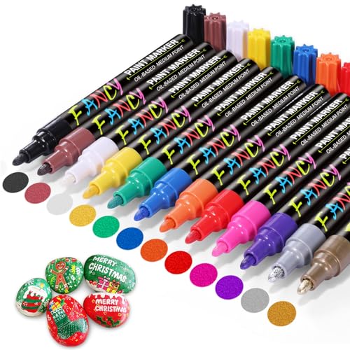 Emooqi Fabric Markers Pen, 24 Colors Fabric Paint Art Marker Set  Double-Ended Fabric Markers with Chisel Point and Fine Point Tips, Child  Safe 