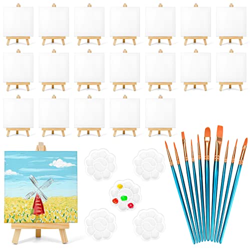 Yeaqee 13 Pcs Sip and Paint Kit Valentines Couple Painting Kit