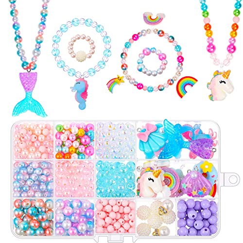 GCTZRV Bracelet Making Kit,Unicorn Mermaid Birthday Christmas Gifts for  Teen Charm Bracelet Making Supplies Beads Friendship Jewelry Bracelet Kit  Art