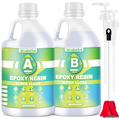 Shabebe Deep Pour Epoxy Resin 3 Gallon, Industrial Grade, Crystal Clear  Epoxy Resin Kit for 2-4 Depths, 2:1 Food Safe Casting Resin for DIY