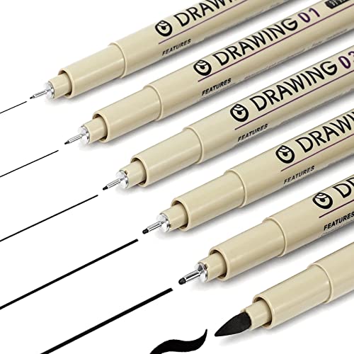 MISULOVE - Precision Micro-Line Pens, 10 Size Black Micro-Pen Fineliner Ink  Pens, Waterproof Archival Ink Multiliner Pens for Artist Illustration,  Calligraphy, Sketching, Anime, Technical Drawing 