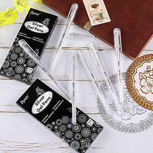 Dyvicl White Gel Pens, 0.8 mm Fine Pens Gel Ink Pens for Black Paper D –  WoodArtSupply