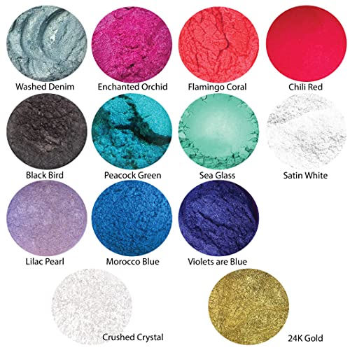 U.S. Art Supply Jewelescent Midnight Black Mica Pearl Powder Pigment, 3.5oz  (100g) Resealable Pouch - Non-Toxic Metallic Color Dye