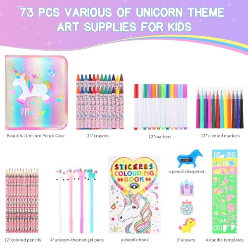 Unicorn Markers Set for Girls Age 5 6 7 8 9 10 Years Old, Unicorns