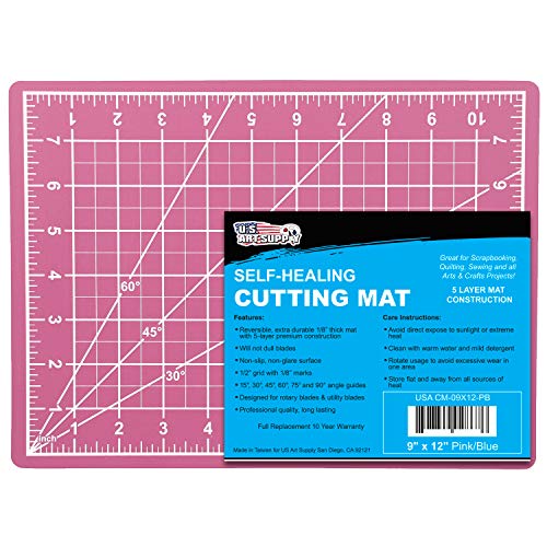 Thickened 18x12 Self Healing Cutting Mat, Idemeet Rotary Cutting Sewing  Mat for Crafts, 5-Ply Blade Table Protector Cut Board for Fabric Leather