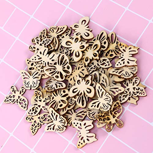 MILISTEN 60pcs Pieces Oval Wood Trim Cardboard Cones for Crafts