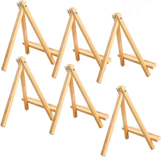 Joy Spot! 12 Pack 11.8 Tabletop Easel, Portable A-Frame Tripod Wood Easel for Painting Party, Canvas, Display Stand for Kids Students Beginners