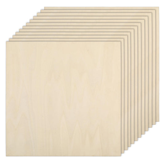 24 Pack 12 Inch Wood Rounds Unfinished Basswood Plywood Wooden Sheets Blank  Wood