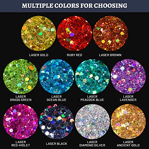 LEOBRO Holographic Chunky Glitter, 15 Colors Glitter, Craft Glitter fo –  WoodArtSupply