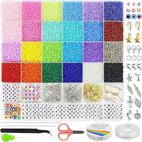  YITOHOP 8800+pcs 4mm 12/0 48 Colors Glass Seed Beads