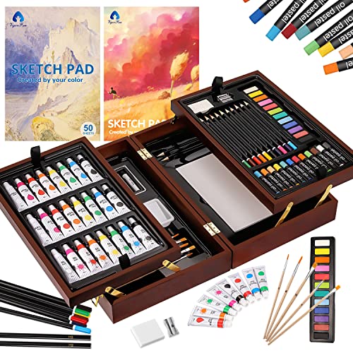 VigorFun Art Kit, Drawing Painting Art Supplies for Kids Girls Boys Teens,  Gifts Art Set Case Includes Oil Pastels, Crayons, Colored Pencils