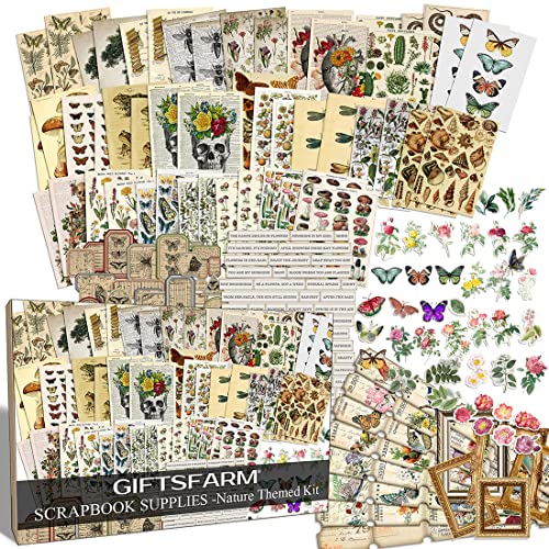 ANERZA 531 PCS Vintage Scrapbooking Supplies Stickers, Aesthetic Scrapbook  Paper Art Journaling Kit for Bullet Journals, Ephemera for Junk Journal,  Washi Stickers, Cottagecore Decoupage for Adults
