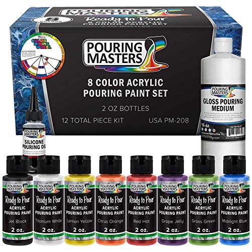 White Pouring Paint Acrylic Pouring for Pour Art and Flow Painting 8oz 236  ml Bottle Titanium White