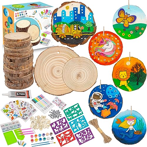 Huastyle Arts & Crafts Kits for Kids Girls Ages 8-12, 24 Wood