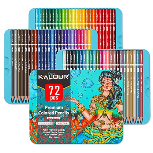 KALOUR 132 Colored Pencils Set,with Adult Coloring Book and Sketch Boo —  CHIMIYA