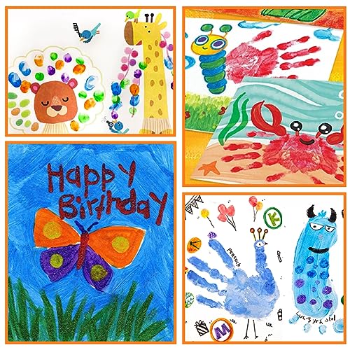 MEEDEN Finger Paints for Kids, Washable Kids Finger Paint Non Toxic Finger  Painting Set for Toddlers 3+ Age Art Painting Supplies Gift for Baby Hand