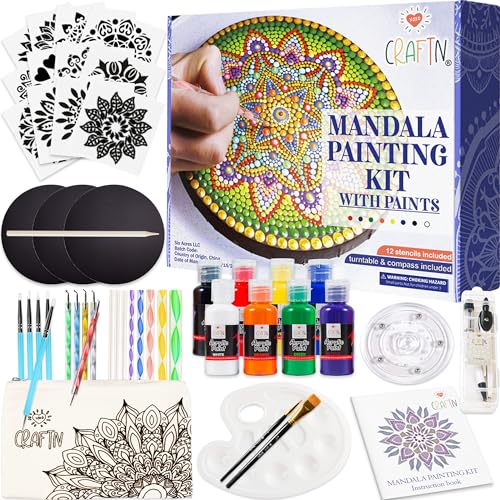 SOLOBOLO Mandala Art Kit Craft Kit Painting Set For Kids- Gifts