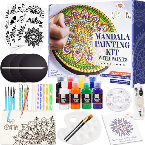 Mandala Art Kit Coasters with Stand-Craft Kit with Dot Mandala Art Too –  ToysCentral - Europe