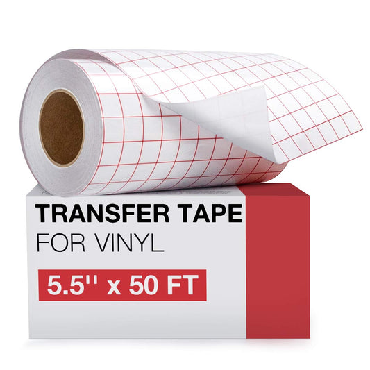 YRYM HT Clear Vinyl Transfer Paper Tape Roll-12 x 50 FT w