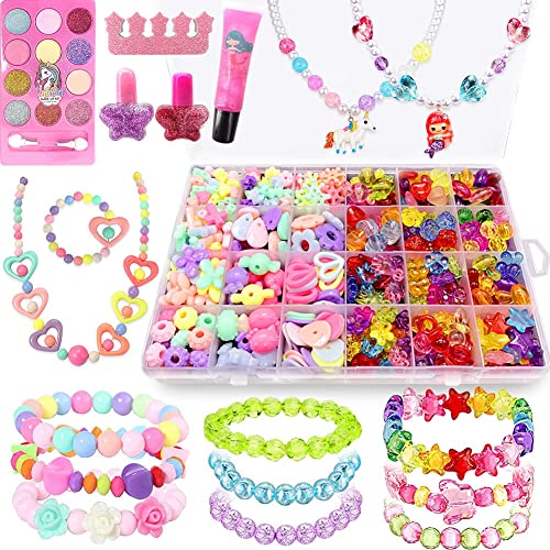 1000+ Snap Pop Beads for Girls Toys - Kids Jewelry Making Kit Pop-Bead Art and Craft Kits DIY Bracelets Necklace and Rings Toy for Age 3 4 5 6 7 8