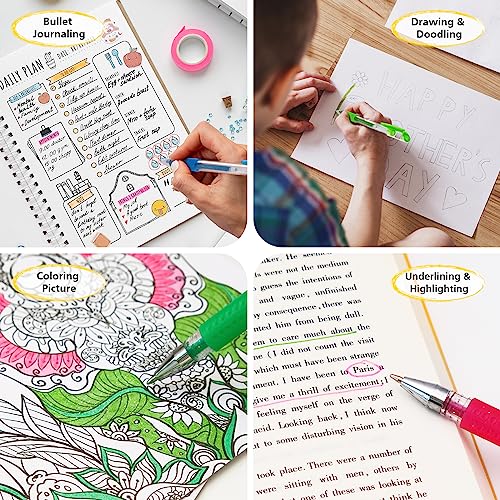 Gunsamg 241 Gel Pens for Adults Coloring Book,120 Colors Markers Colored  Gel Pen Set with 120 Refills & 1 Coloring Book for Drawing, Doodling  Crafting