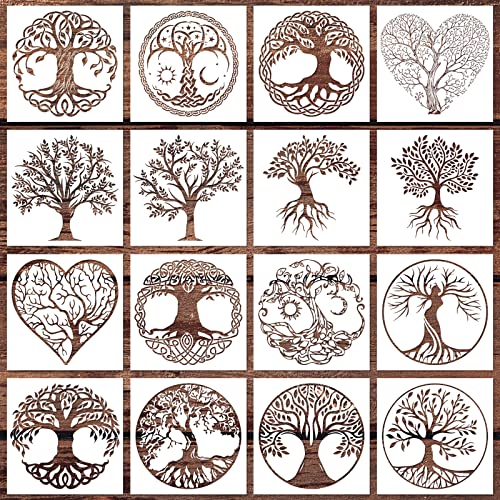 Tree Stencils Tree Of Life Stencil For Painting On Wood Airbrush Natural  Plants Small Palm Tree Drawing Templates For Canvas Wall Floor Decor DIY Art