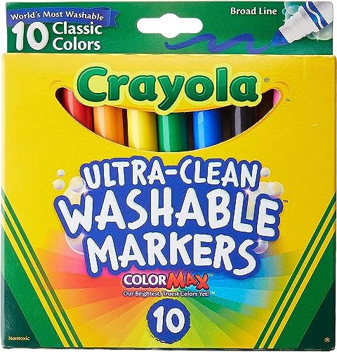 Ultraclean Colored Markers (12 Count), 2-Pack Classic Washable Broad Line  Markers for Preschool, Kindergarten, Crayons for Toddlers and Kids, Ages 3+