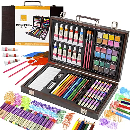 COLOUR BLOCK 32 Ultimate Watercolor Paint Set for Adults and Artists,  Contains 24 Vibrant Colors, 2 Brushes, 6 Sheets Watercolor Paper, Perfect  for School Supplies