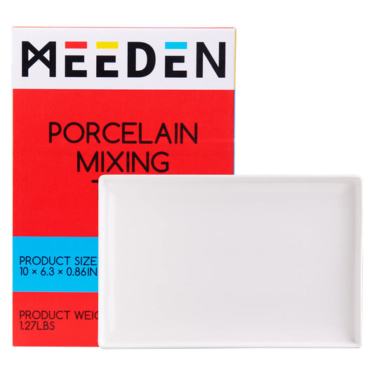  MEEDEN Large 32-Well Ceramic Watercolor Palette with Lid, Porcelain  Paint Palette for Watercolor Painting with Cover, Big Mixing Tray for  Artist, 12-3/5-Inch Square,White