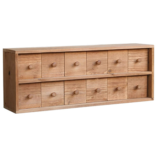 HERCHR Natural Wooden Desktop Organizer, Unfinished Wood Drawer