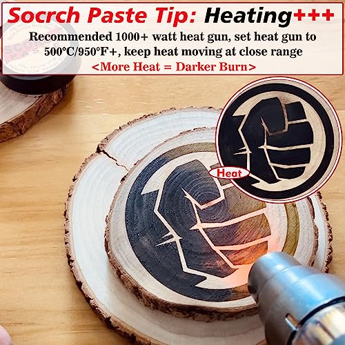  SUIUBUY Wood Burning Pen Tool - 2 PCS Scorch Pen Marker for  Crafting & Stencil Wood Burning, Chemical Wood Burner Set with Oblique Tip  and Bullet Tip, Accurately & Easily