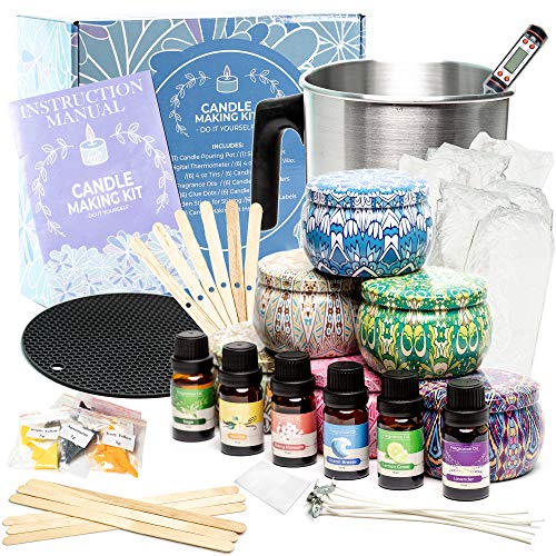 Candle Making Kit for Adults Beginners Kids, Candle Making Supplies Kit, DIY Valentines Day Candles Gifts, Pefect Soy Wax Scented Candle Making Kit