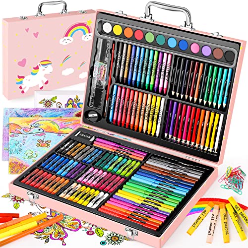 Rocamdo Art Supplies Drawing Kit, 168-Pack Art Set Drawing Sets Coloring  Art Kits, Arts and Crafts for Kids Ages 6-8 9-12, Art Supplies for Girls  Ages