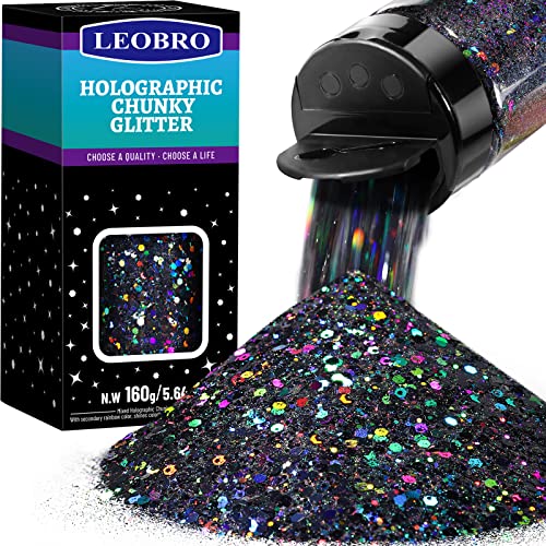 Holographic Fine Glitter, LEOBRO 15 Colors Extra Fine Resin Glitter Powder,  Craft Glitter for Resin Jewelry Art Crafts Making, Cosmetic Glitter for  Nail Body Face Hair, with 10 PCS Stir Spoons A-Fine