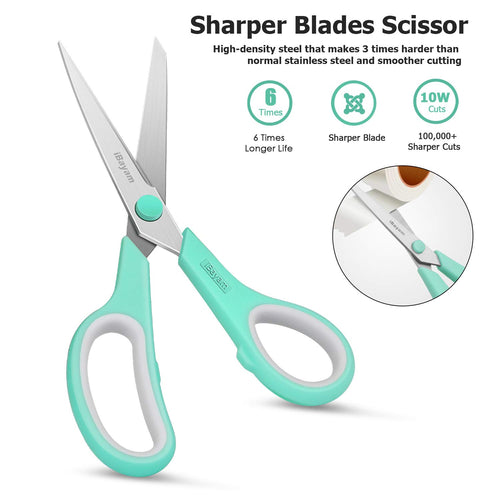 Scissors Bulk Set of 5-Pack Niutop 8 Multipurpose Sharp Sewing Craft  Fabric Scissors for Office Home High/Middle School Student Office Teacher  Art Supplies Soft Comfort-Grip Right/Left Handles 5 Packs