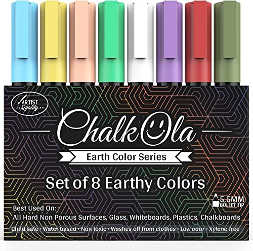  Blami Arts Chalk Markers 8 Pens Set - Neon Vibrant Chalkboard  Markers - Non-Toxic Water-based Liquid Chalk Markers with Reversible Tips  and Erasing Sponge Included, white, BL606-1 : Arts, Crafts