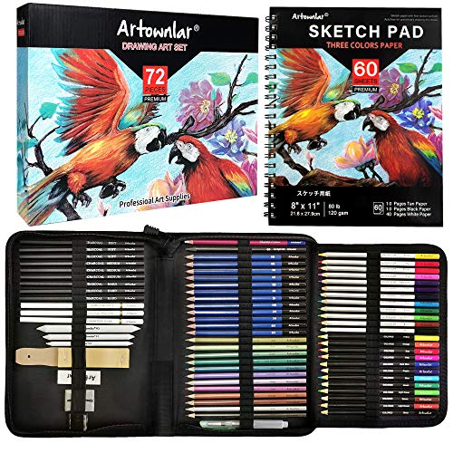 ARTISTIK Colored Pencil Set - (47 Pieces) Vivid 3.5 mm Artist Grade Drawing  & Sketching Colored Pencils for Adults Coloring Books, Watercolor,  Professional Sketching Pencils and Travel Wrap Case - Yahoo Shopping