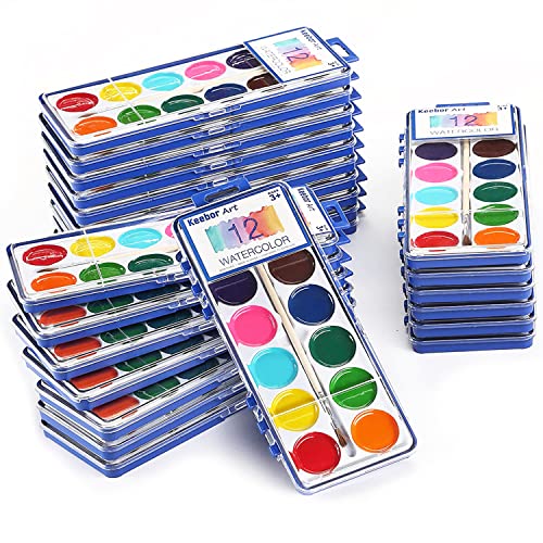 Acrylic Paint Set 36 Colors 2oz. Bottles with 12 Brushes, Rich Pigmented, Water Proof, Acrylic Paints for Beginners and Kids on Canvas Rocks Wood