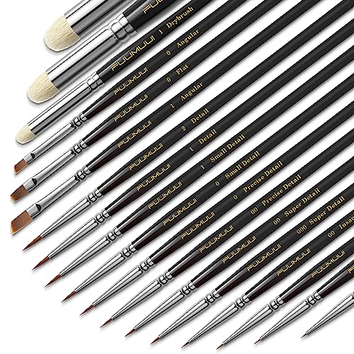 Sdanart Drybrush Set Hobby Drybrush Paint BrushDetail Paint Brush Set3 pcs