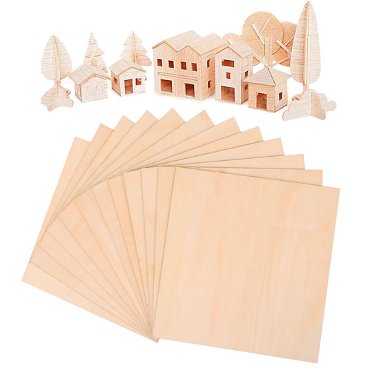  12 Pack Basswood Sheets for Crafts - 8 x 16 x 1/8 Inch - 3mm  Thick Plywood Sheets Unfinished Bass Wood Boards for Laser Cutting, Wood  Burning, Architectural Models, Staining