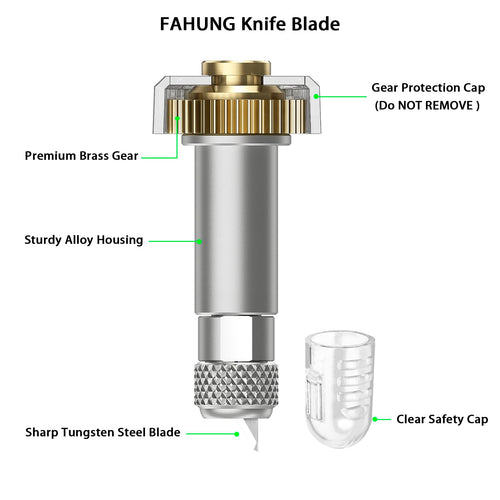  Knife Blade for Maker/Maker 3 Knife Blade and Housing, FAHUNG  Knife Blade Wood Cutting Blade for Cutting Balsa, Basswood, Chipboard,  Tooling Leather, Matboard and More