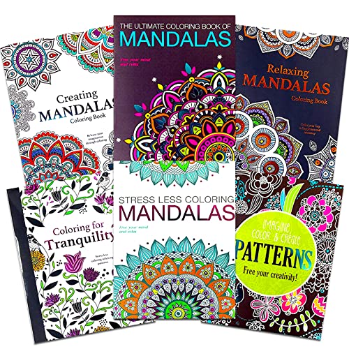 10 Pack Adult Coloring Book Super Set - Bundle with 10 Adult Coloring Books for Women, Men Featuring Mandalas and More Plus Colored Pencils and Bookmark | Advanced Coloring Books Bulk [Book]