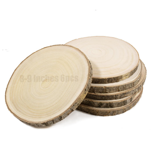 MAOM Natural Wood Slices 15 Pcs 4-4.7 Round Wood Discs Tree Bark Wooden  Circles for DIY Crafting Coasters Arts Crafts Home Decorations Vintage