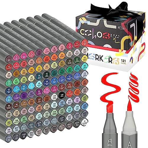  GC QUILL 12 Colors Metallic Marker Pens - Dual Tip Brush and  Fine Point Pens for DIY Album, Black Cards, Scrapbooking, Craft Supplies,  on Ceramic, Stone, Glass, Fabric GC-MP12 