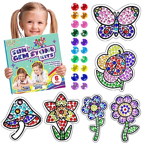 Purple Ladybug SUNGEMMERS Diamond Window Art Craft Kits for Kids 8-12 - Fun for Girls Ages 8-12, Spring Crafts for Kids Ages 8-12 - Great 6 7 8 9 10