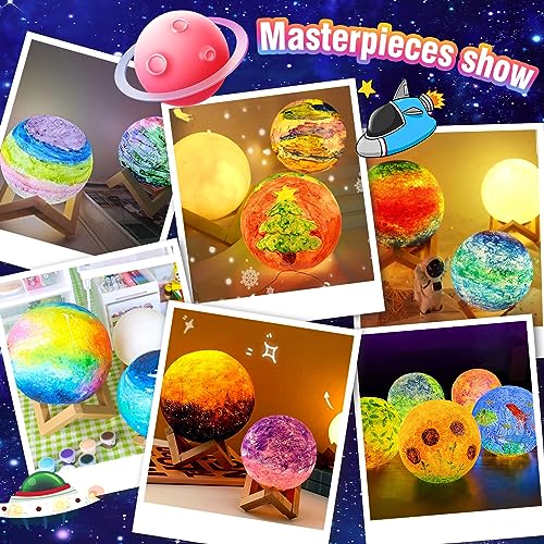 MSVDT Paint Your Own Moon Lamp Kit,Christmas Arts and Crafts for