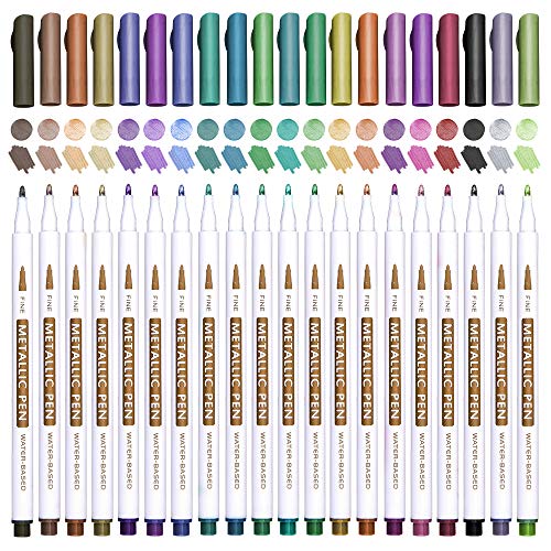 Lelix 30 Colors Permanent Markers, Fine Point, Assorted Colors, Works on  Plastic,Wood,Stone,Metal and Glass for Kids Adult Coloring Doodling Marking